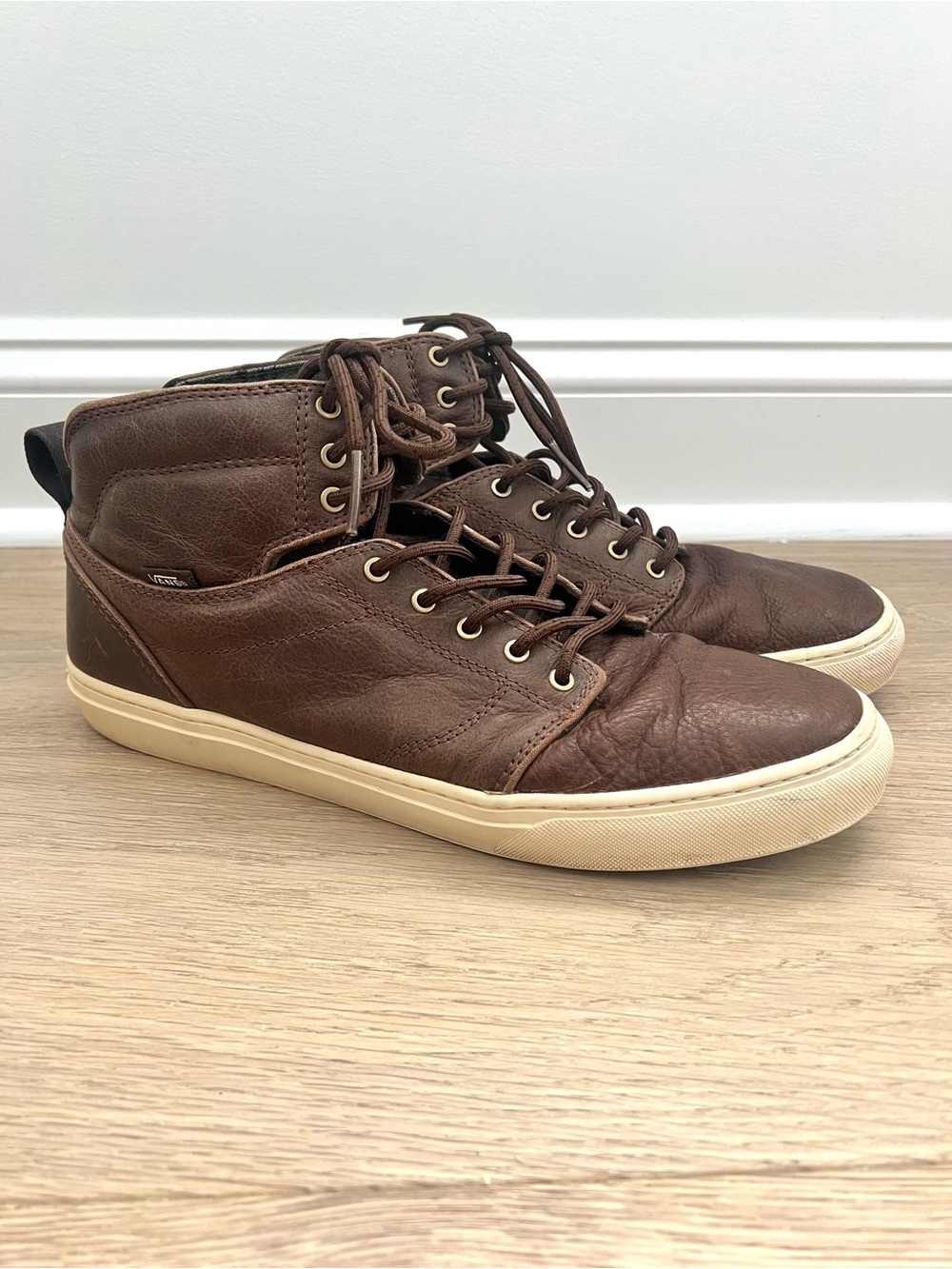 Vans OTW Alomar High Top Sneakers Mens Size 11.5 Brown Leather Skate Shoes